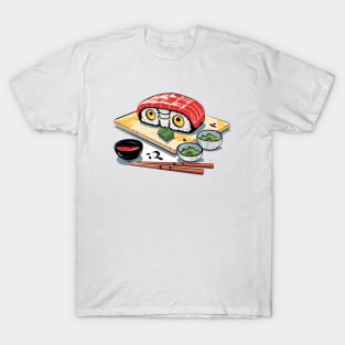 Sushi Delights: Kawaii T-Shirt for Sushi Fans T-Shirt